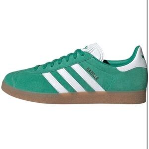adidas Originals Men's Gazelle Shoes, Green Court Gum